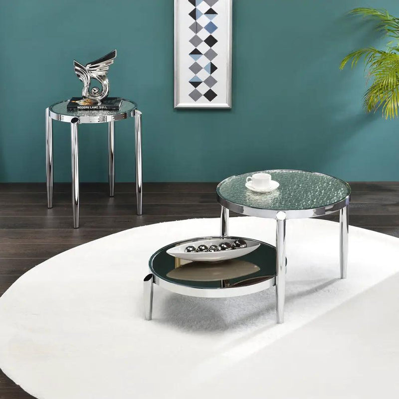 Abbe - Coffee Table - Glass & Chrome by Unique Piece Furniture