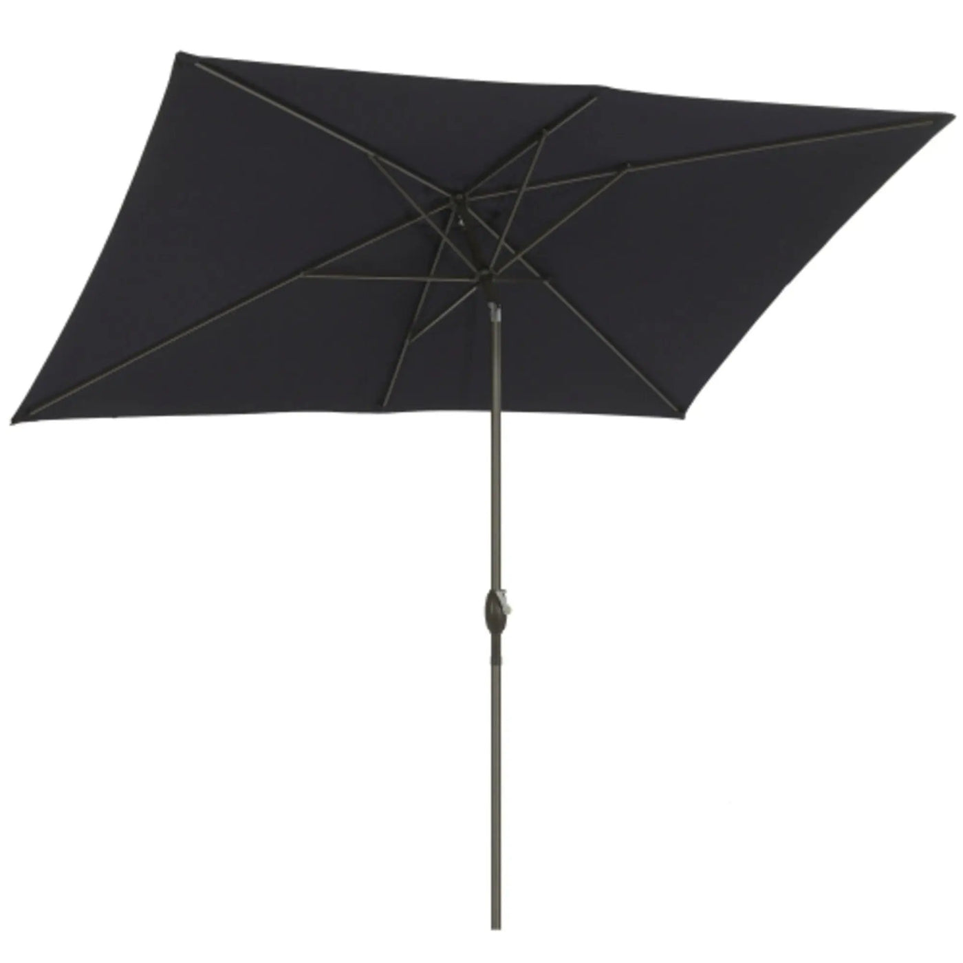 Rectangular Patio Umbrella With Crank Tilt, Polyester UV-Resistant Canopy by HouseOfZazla