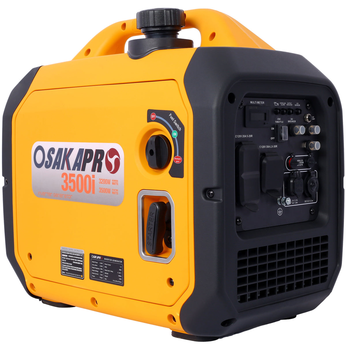 3500 Watt Portable Inverter Generator, photo 2 of 10