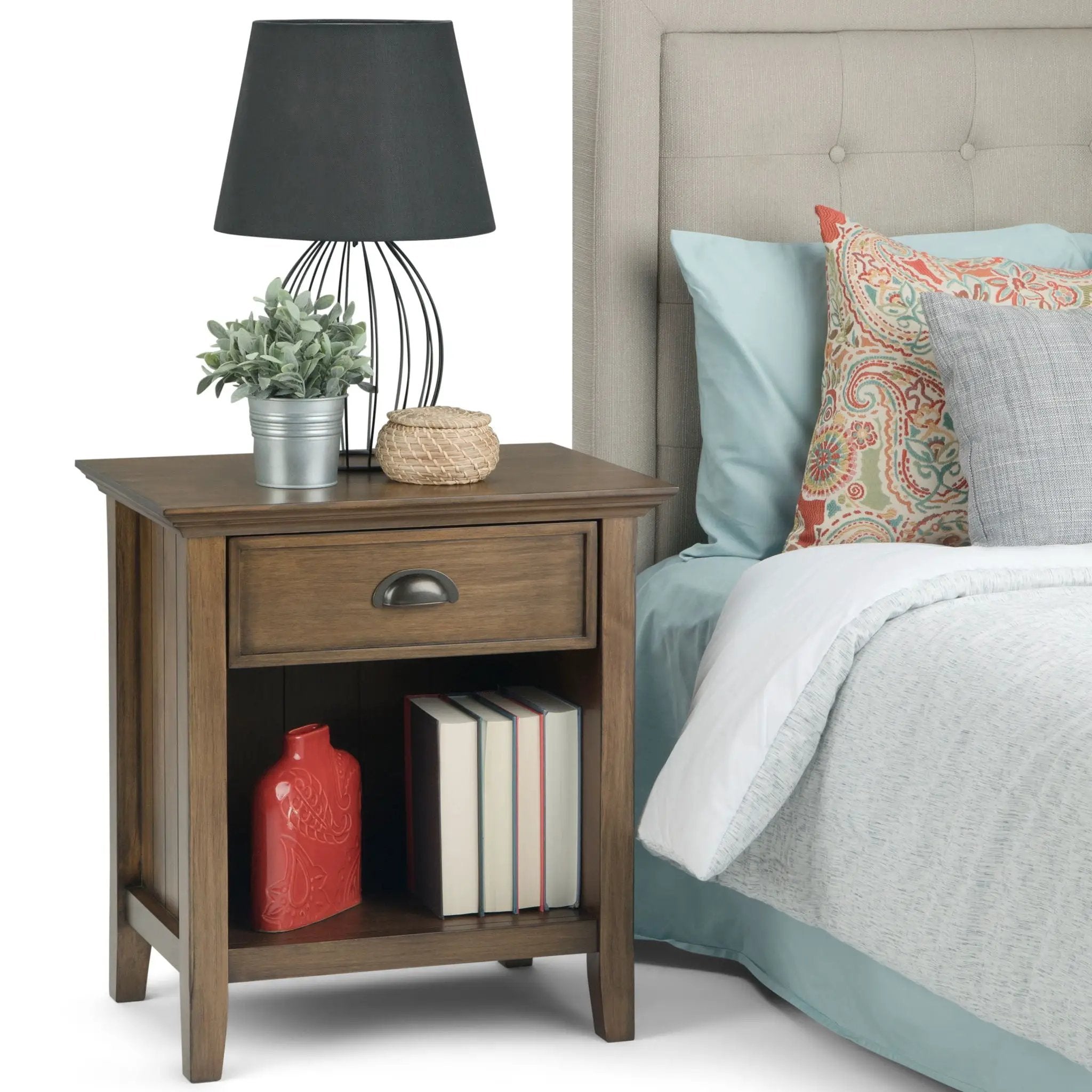 Acadian - Bedside Table, Handcrafted by HouseOfZazla