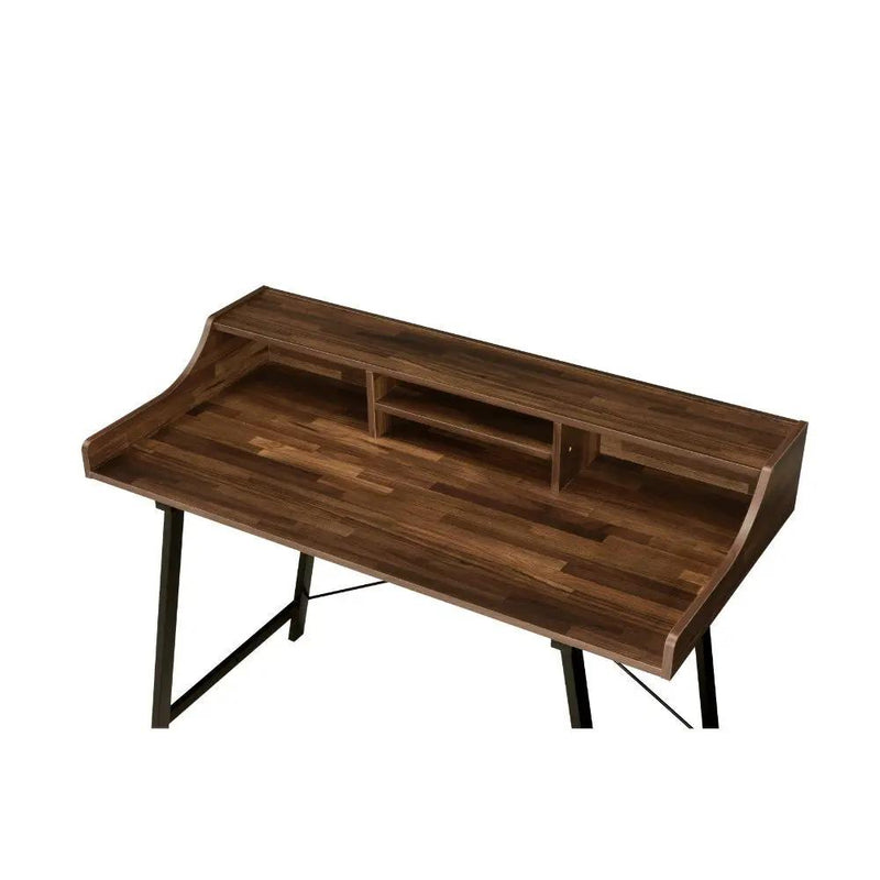 Sange - Writing Desk With USB - Walnut & Black by Unique Piece Furniture