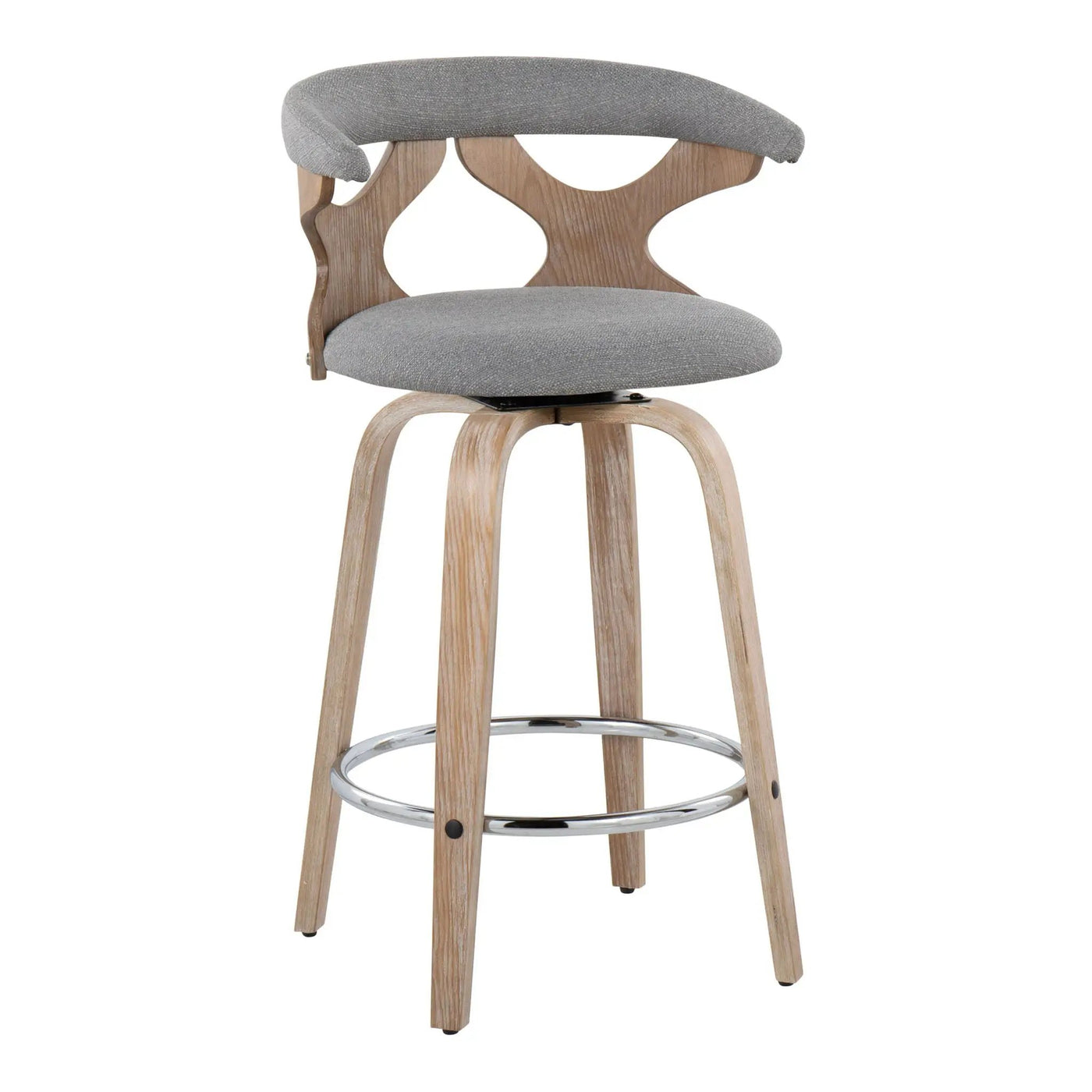 Gardenia - Mid Century Modern Fixed Height Counter Stool With Swivel (Set of 2) by HouseOfZazla