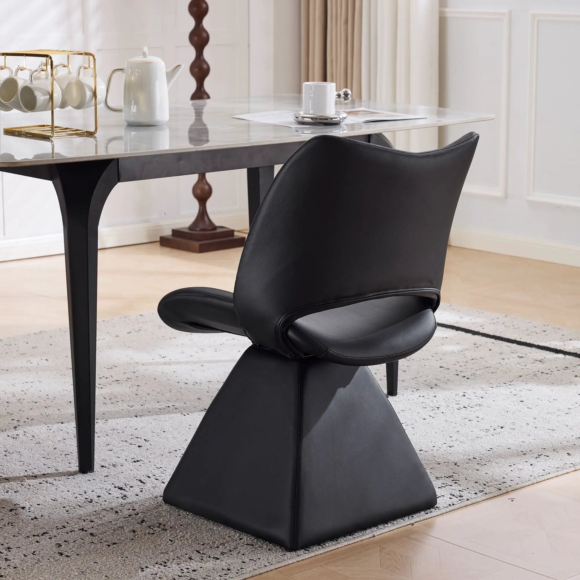 Modern Swivel Dining Chair With High Back by Unique Piece Furniture