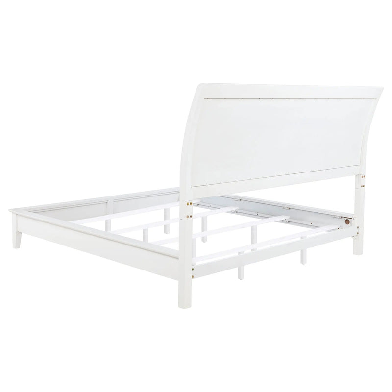 Bexhill 56-inch Upholstered Eastern King Panel Bed White by Unique Piece Furniture
