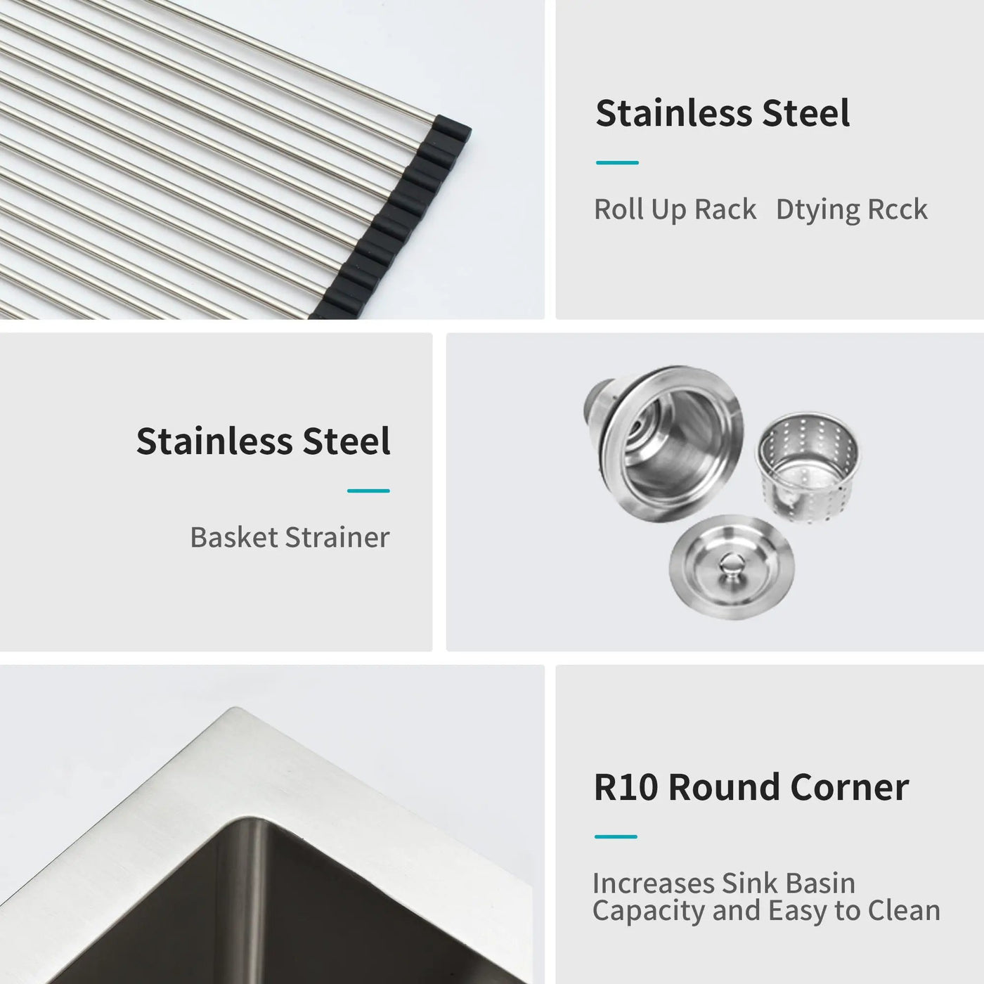 Modern Undermount Stainless Steel Kitchen Sink 16 Gauge, Deep Single Bowl by HouseOfZazla