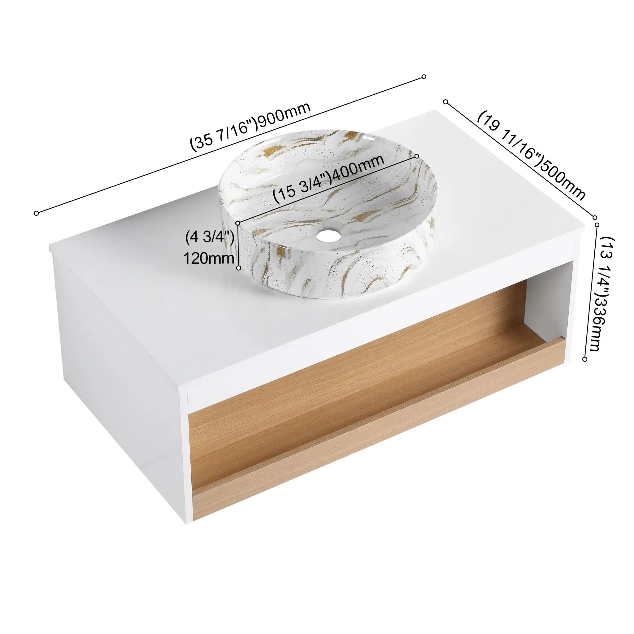 Floating Bathroom Vanity With Vessel Sink by Unique Piece Furniture