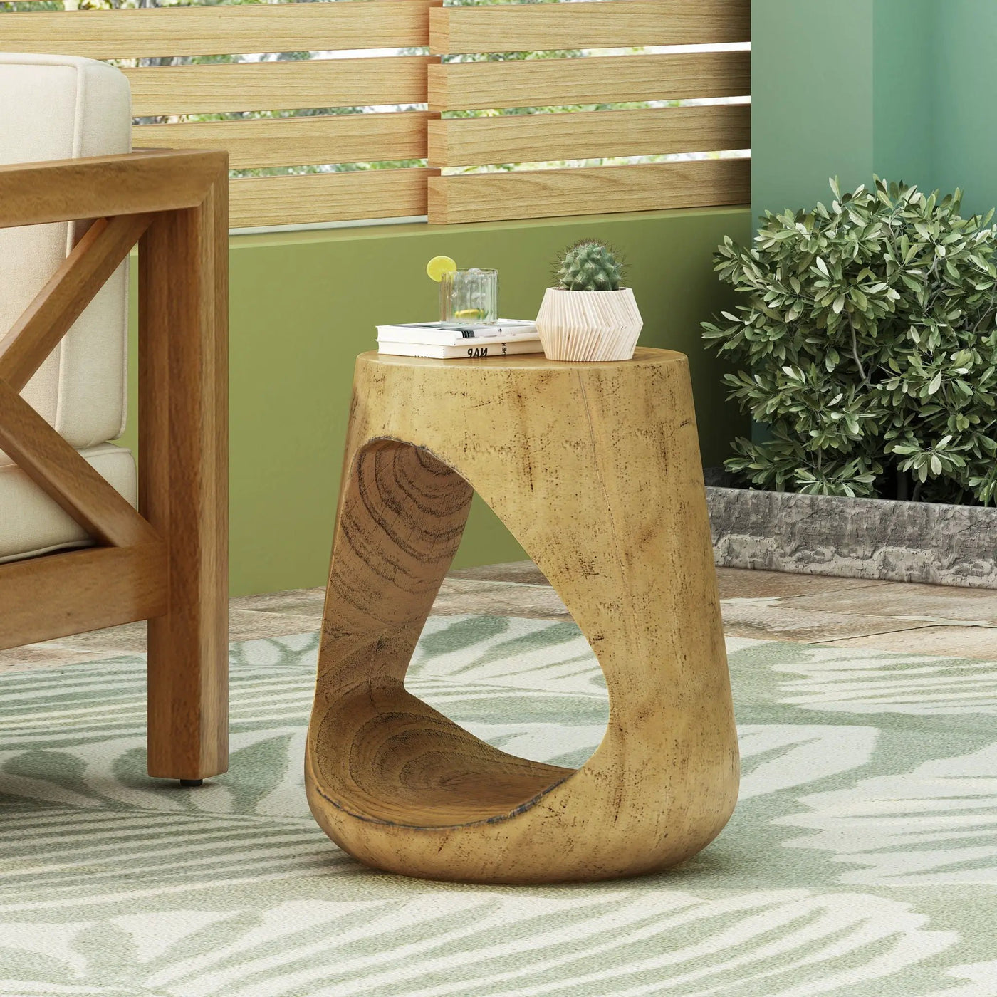 Hollow Side Table, Durable and Weather Resistant by HouseOfZazla