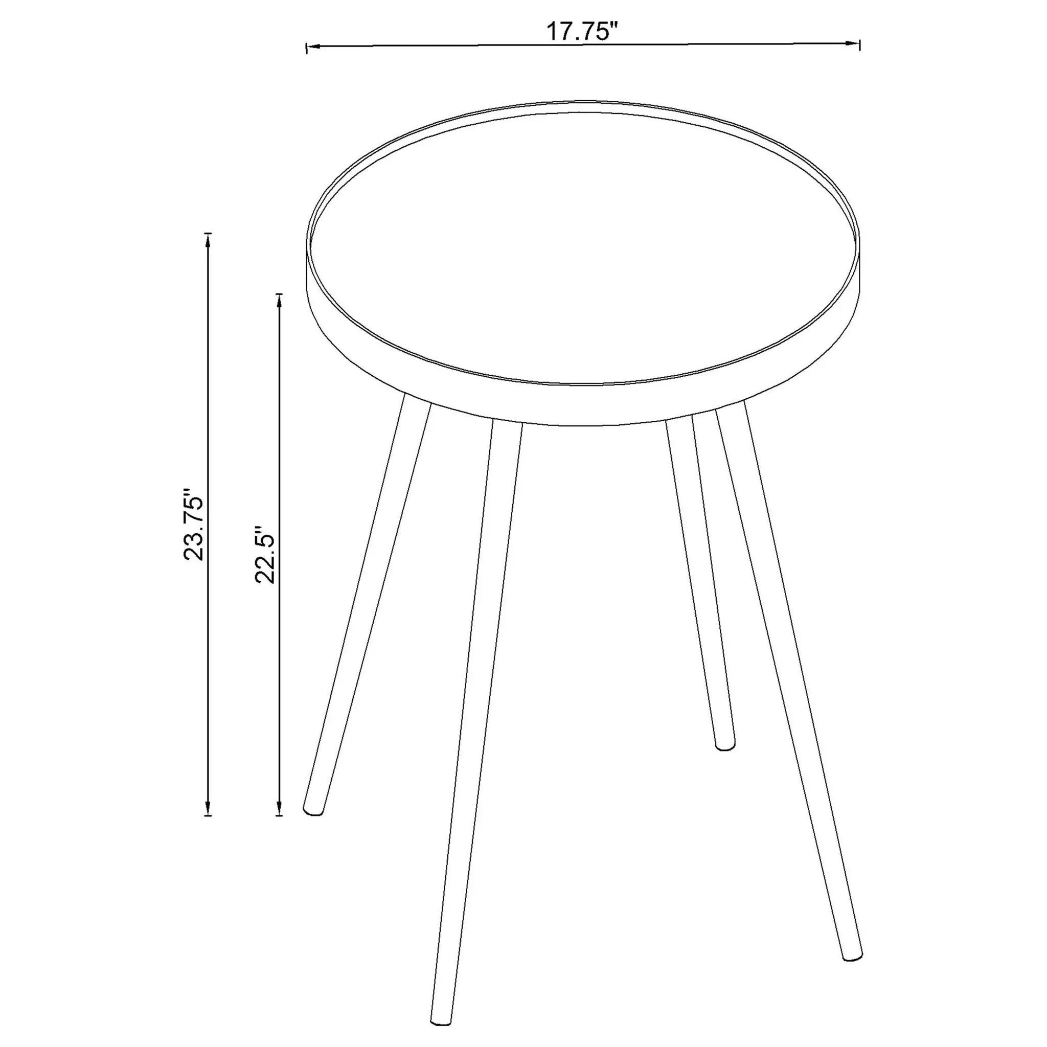 Kaelyn 3-piece Round Coffee and End Table Set Gold by Unique Piece Furniture