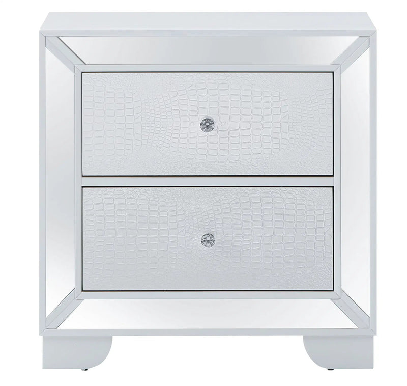 Contemporary Nightstand - Silver Champagne - Particle Board by HouseOfZazla