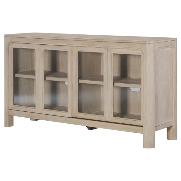 Solano Sliding Door Dining Sideboard Server Weathered Mango, photo 2 of 7