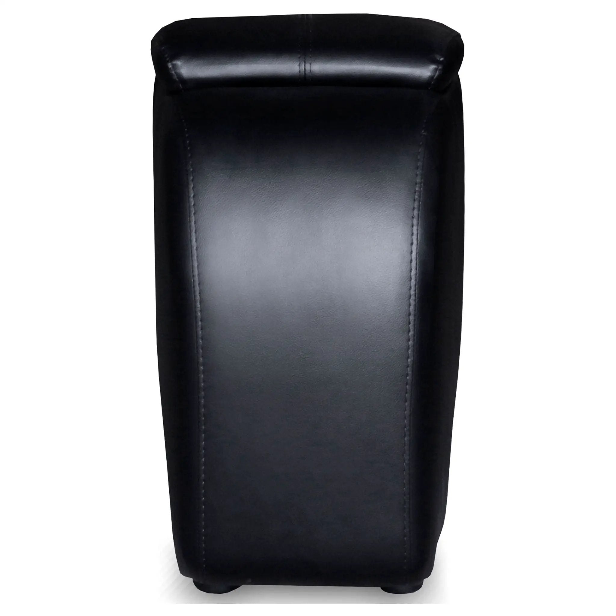 Cyrus Upholstered Home Theater Storage Wedge Console Black by Unique Piece Furniture