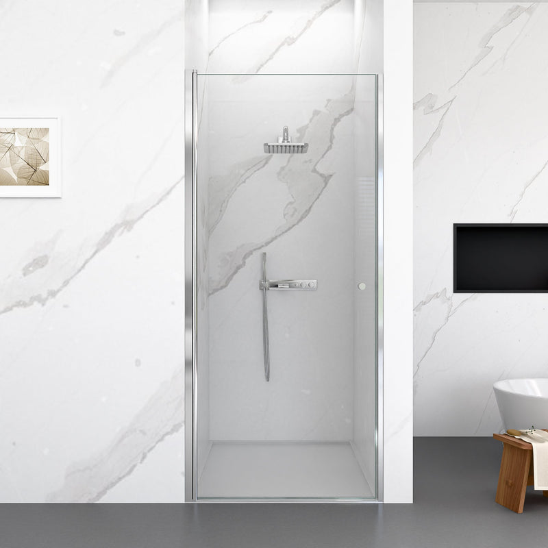 34"W x 72"H Frameless Circular Pivot Shower Door by HouseOfZazla