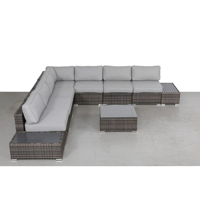 Wicker Sectional Seating Group With Cushions by Unique Piece Furniture