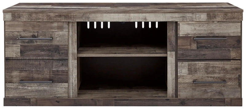 Derekson - LG TV Stand w/Fireplace Option - Multi Gray by Unique Piece Furniture