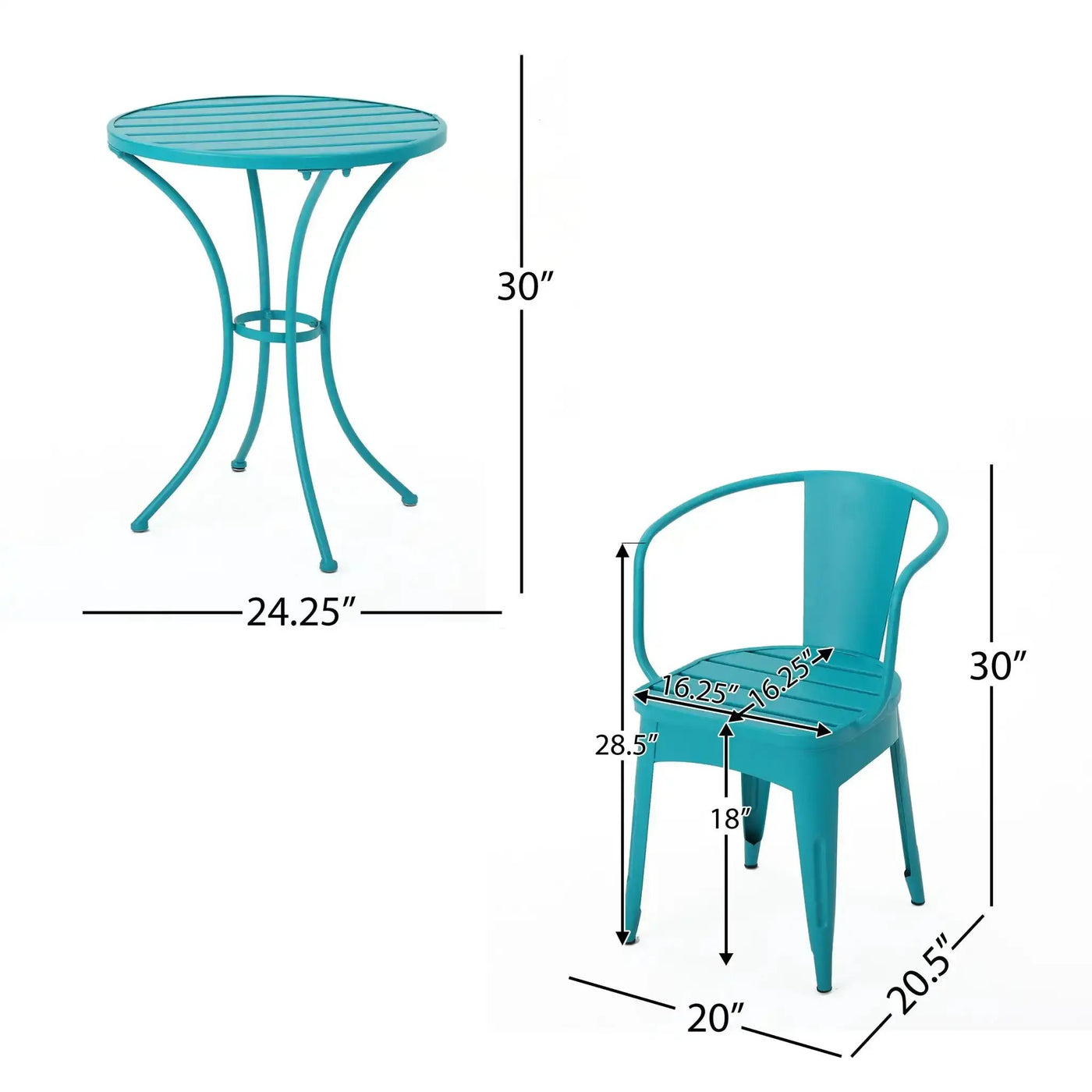 Colmar - 3 Piece Metal Set by HouseOfZazla