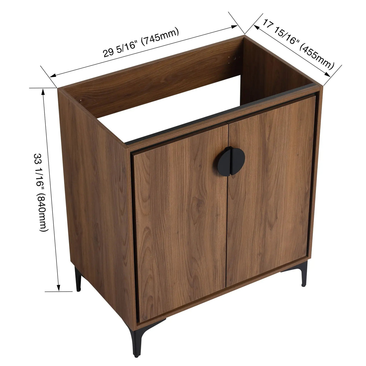 Modern Bathroom Vanity Storage Cabinet With Soft Closing Doors And Engineered Wood Construction by HouseOfZazla