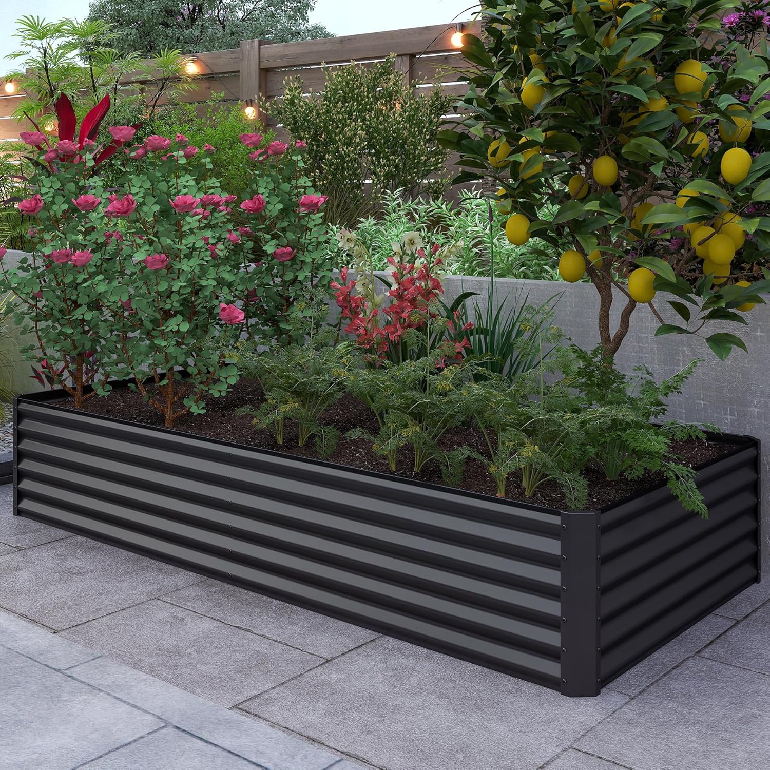 8×4×1.5 ft Galvanized Raised Garden Bed by HouseOfZazla
