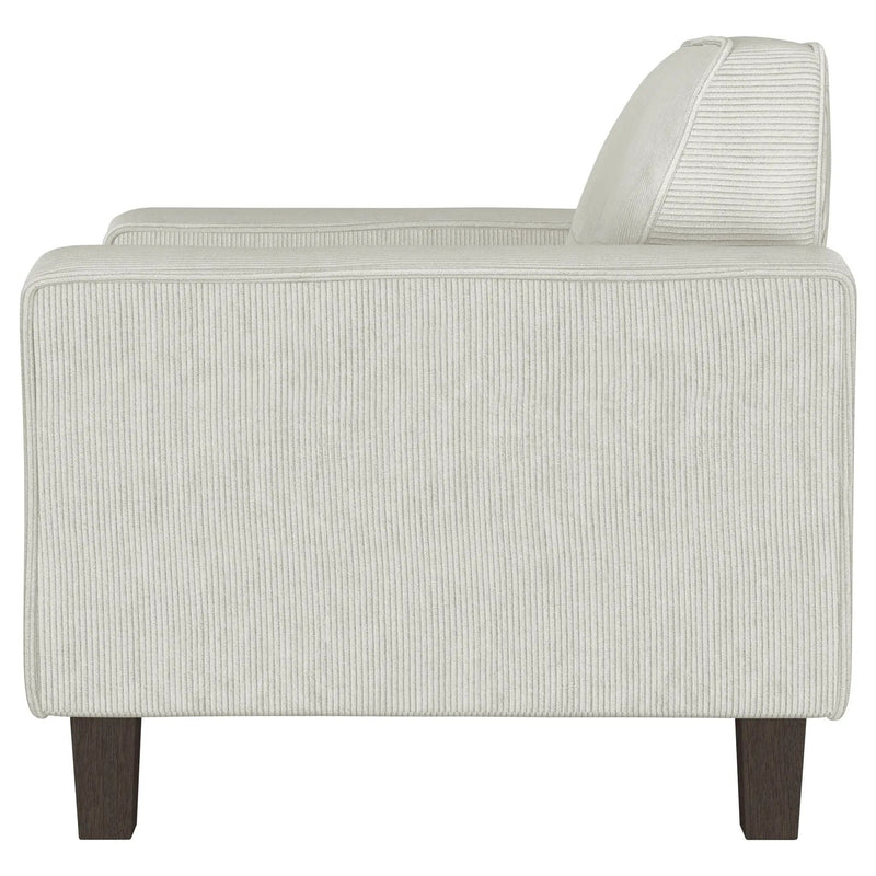 Deerhurst Upholstered Track Arm Tufted Accent Chair Greige by Unique Piece Furniture