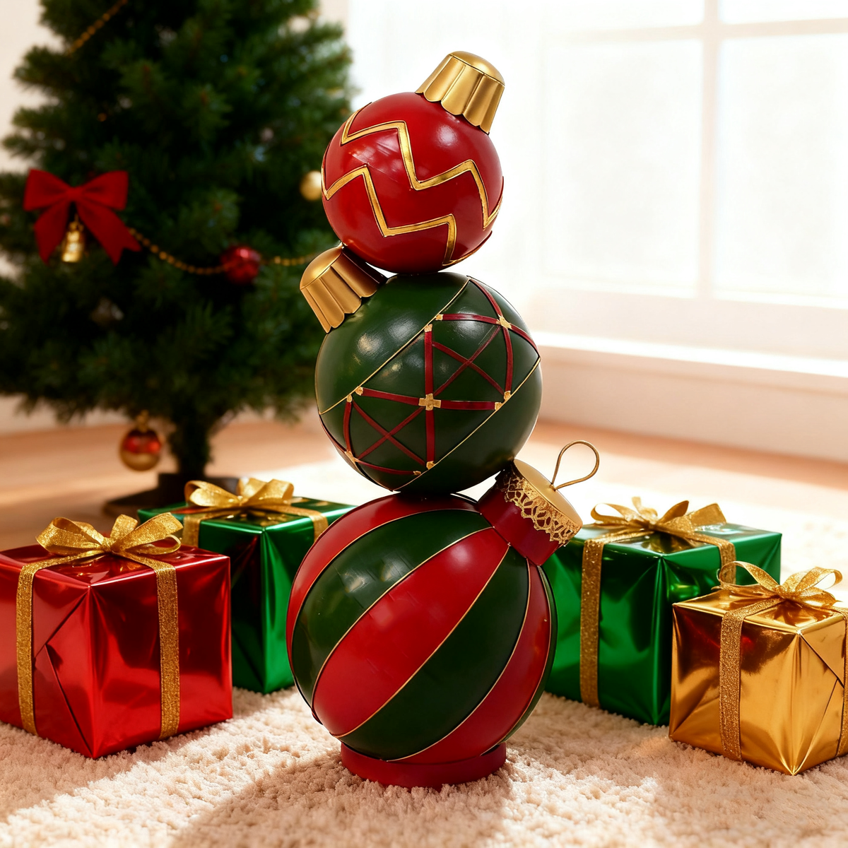 Classic Stacked Christmas Ball Decoration, photo 6 of 6