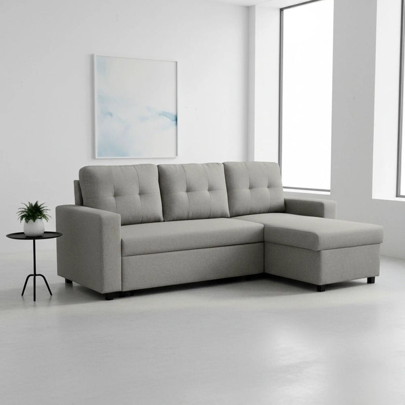 Convertible L Shaped Sectional Sleeper Sofa Bed, Saving Pull Out Couch by HouseOfZazla