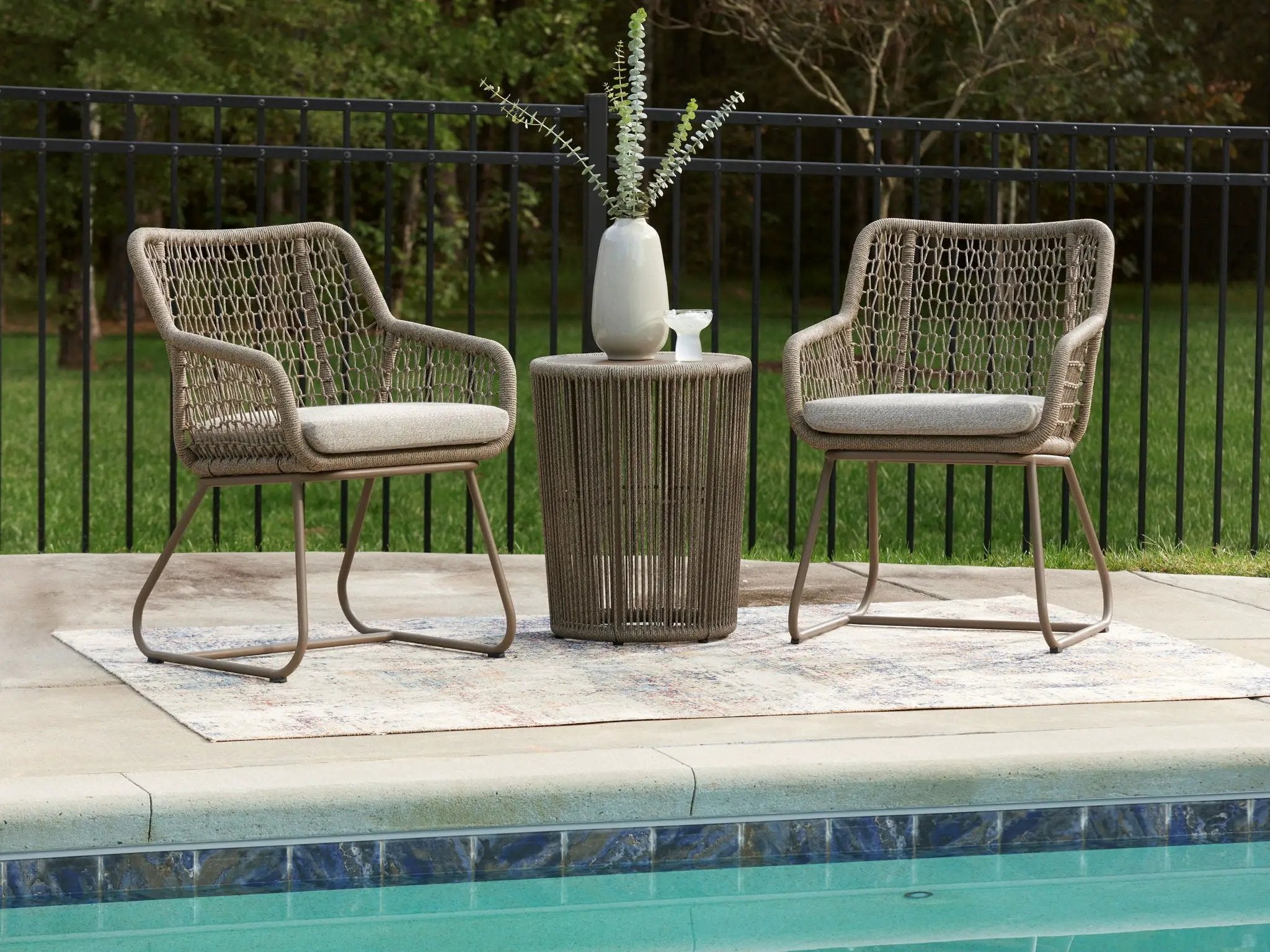 Majors Beach - Outdoor Table And 2 Chairs (Set of 3) - Beige by Unique Piece Furniture