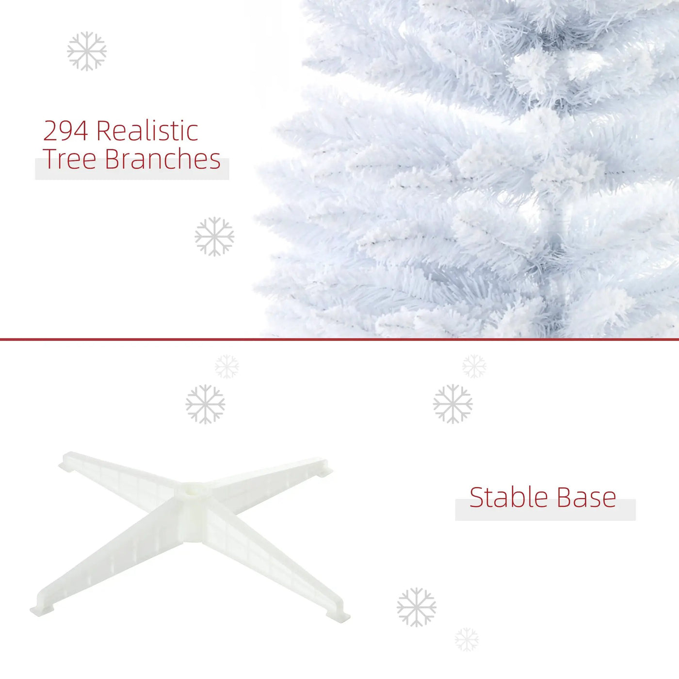 HOMCOM 5' Snow Flocked Artificial Pencil Christmas Tree by HouseOfZazla
