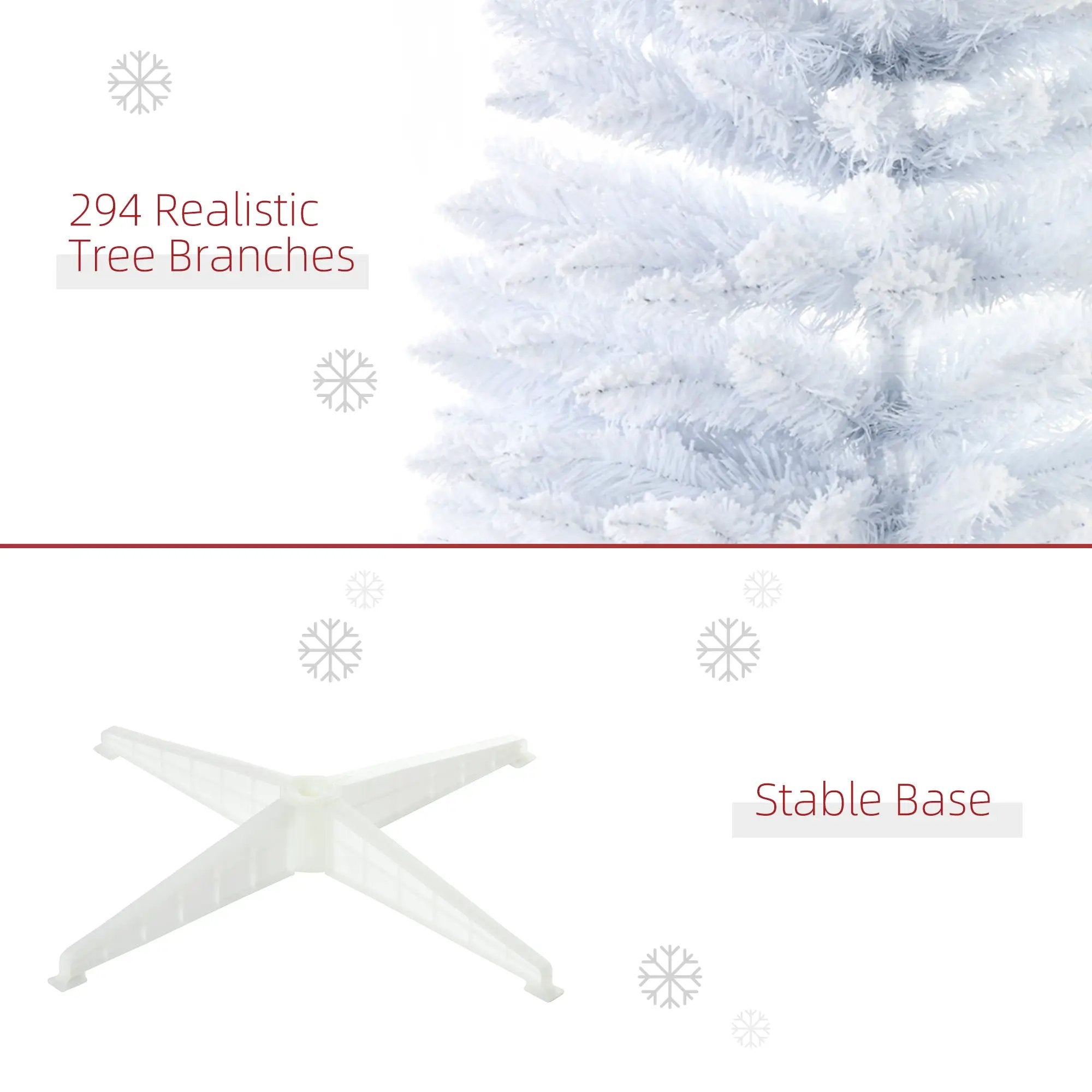 HOMCOM 5' Snow Flocked Artificial Pencil Christmas Tree by HouseOfZazla