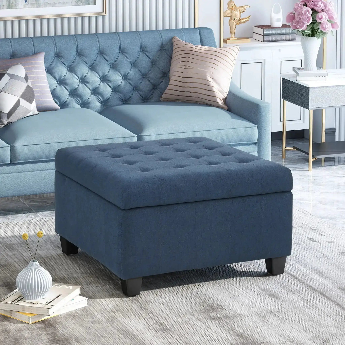 Isabella - Contemporary Ottoman With Storage by HouseOfZazla