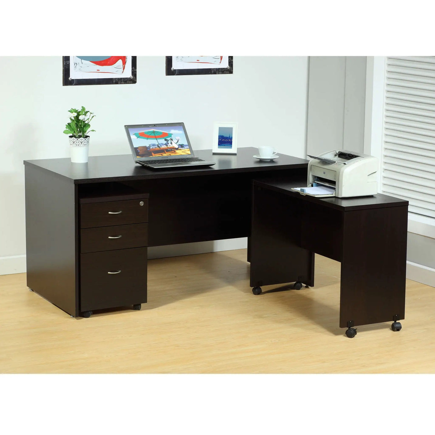Printer Mobile Stand, Computer Desk, Home Office Desk by HouseOfZazla