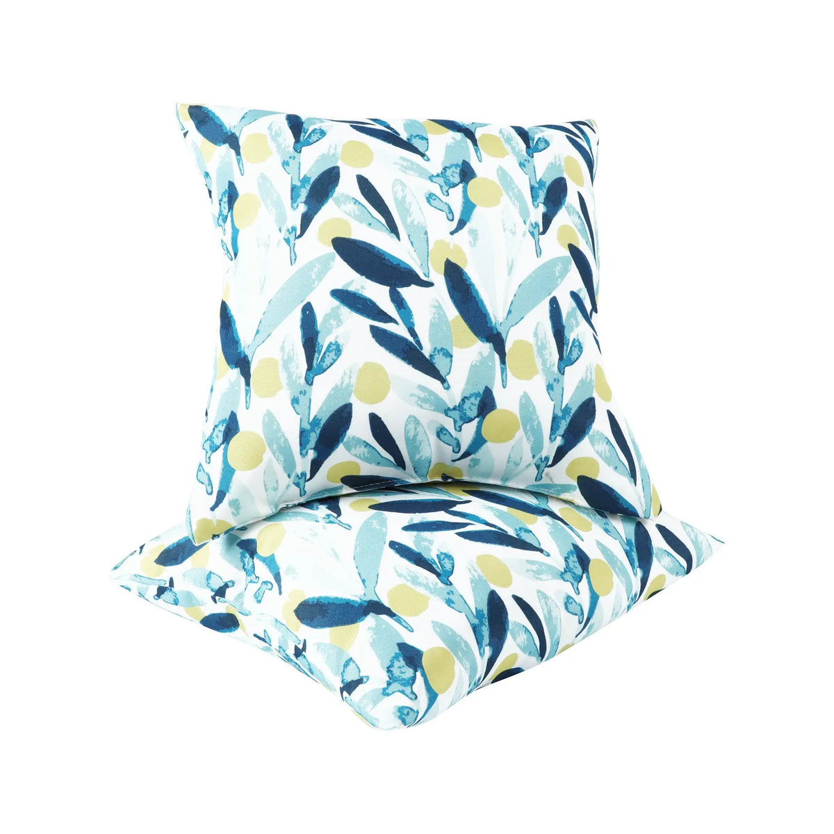 6 Pack Outdoor Pillow Covers - Coastal Leaves Design by HouseOfZazla