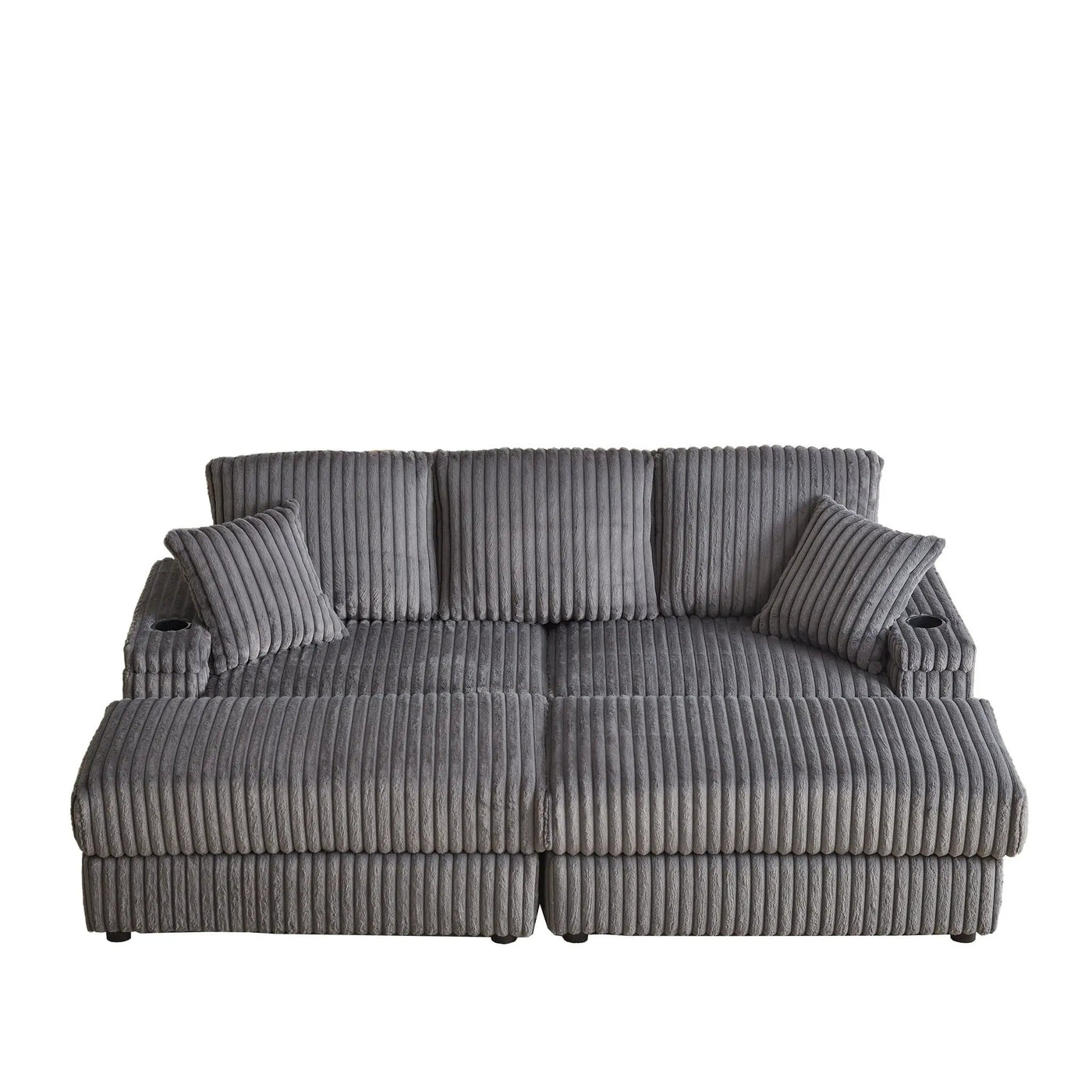 3 Seater Sofa With 2 Ottomans For Living Room by HouseOfZazla
