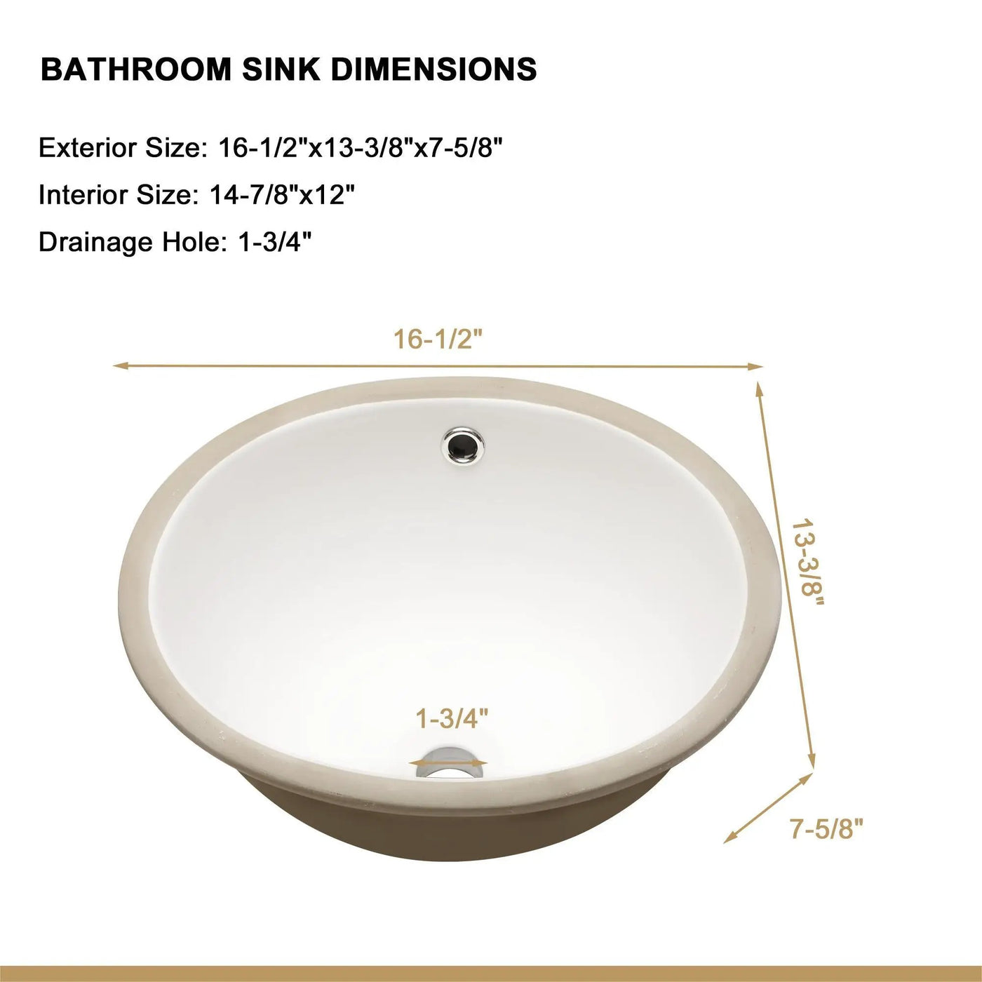 Elegant Ceramic Oval Undermount Bathroom Sink With Overflow by HouseOfZazla