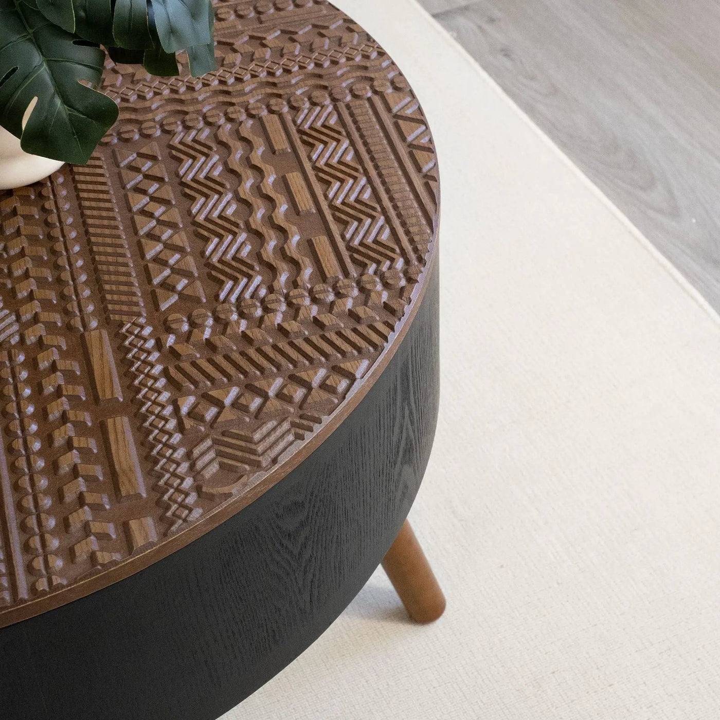 Round Coffee Table With Storage Function For Living Rooms by HouseOfZazla