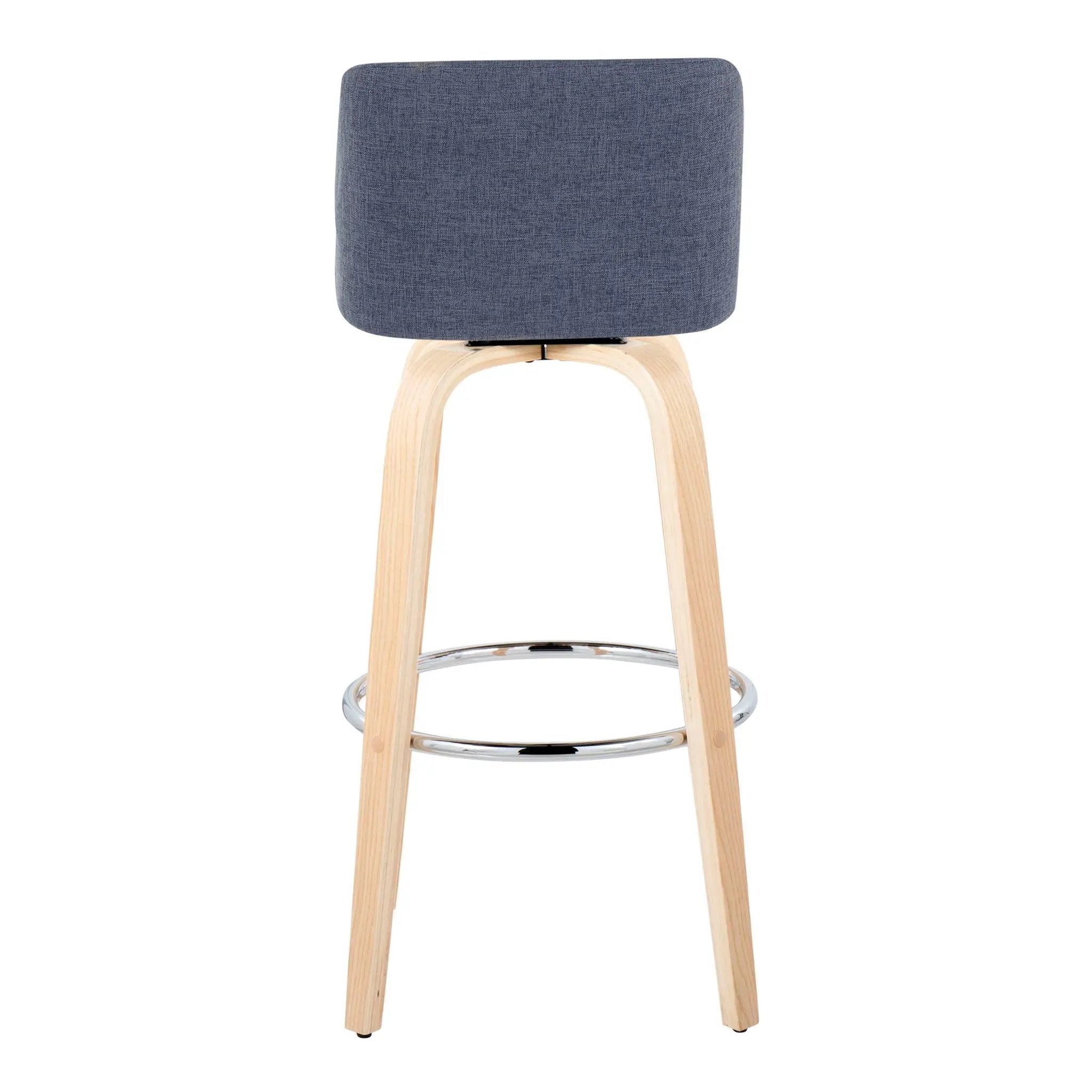 Toriano - Contemporary Fixed Height Barstool & Swivel With Round Footrest (Set of 2) by Unique Piece Furniture