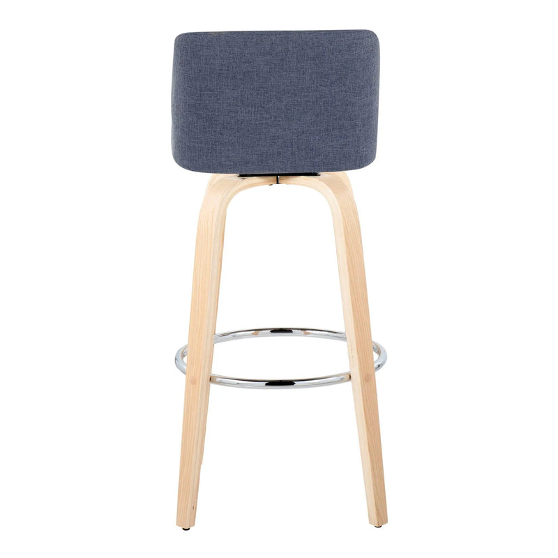 Toriano - Contemporary Fixed Height Barstool & Swivel With Round Footrest (Set of 2) by Unique Piece Furniture