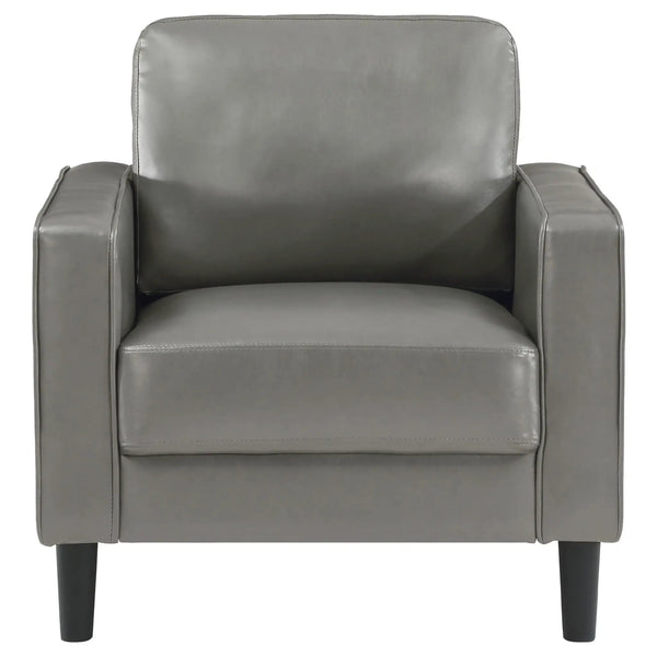 Ruth Upholstered Track Arm Accent Chair Grey, photo 2 of 7