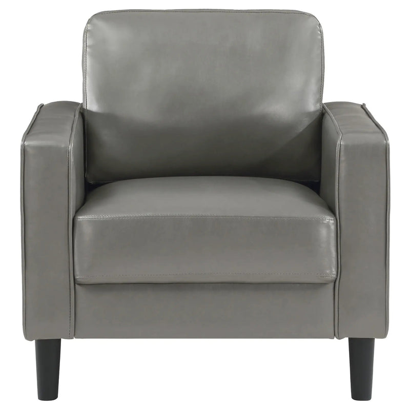 Ruth Upholstered Track Arm Accent Chair Grey by Unique Piece Furniture