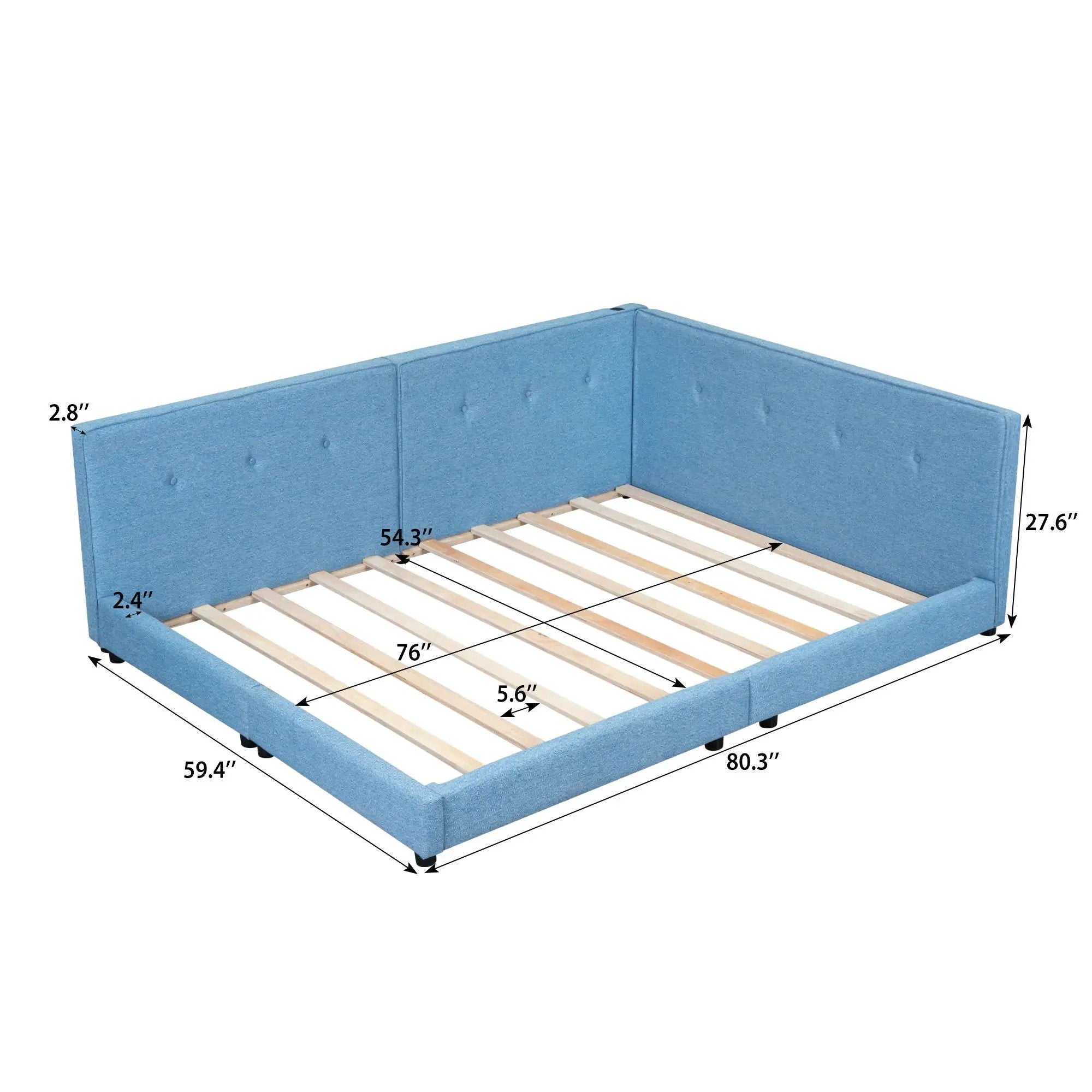 Modern Upholstered Platform Bed With USB Ports And LED Belt by Unique Piece Furniture