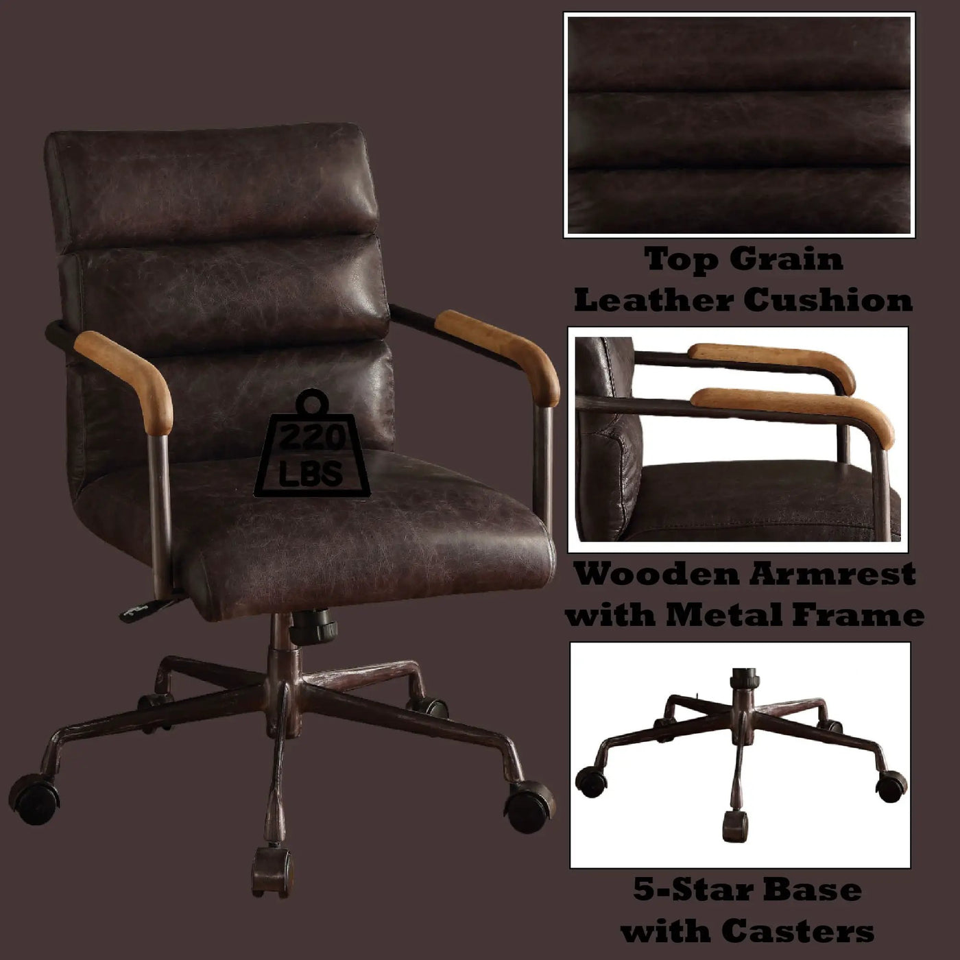 Harith Retro Top Grain Office Chair by HouseOfZazla