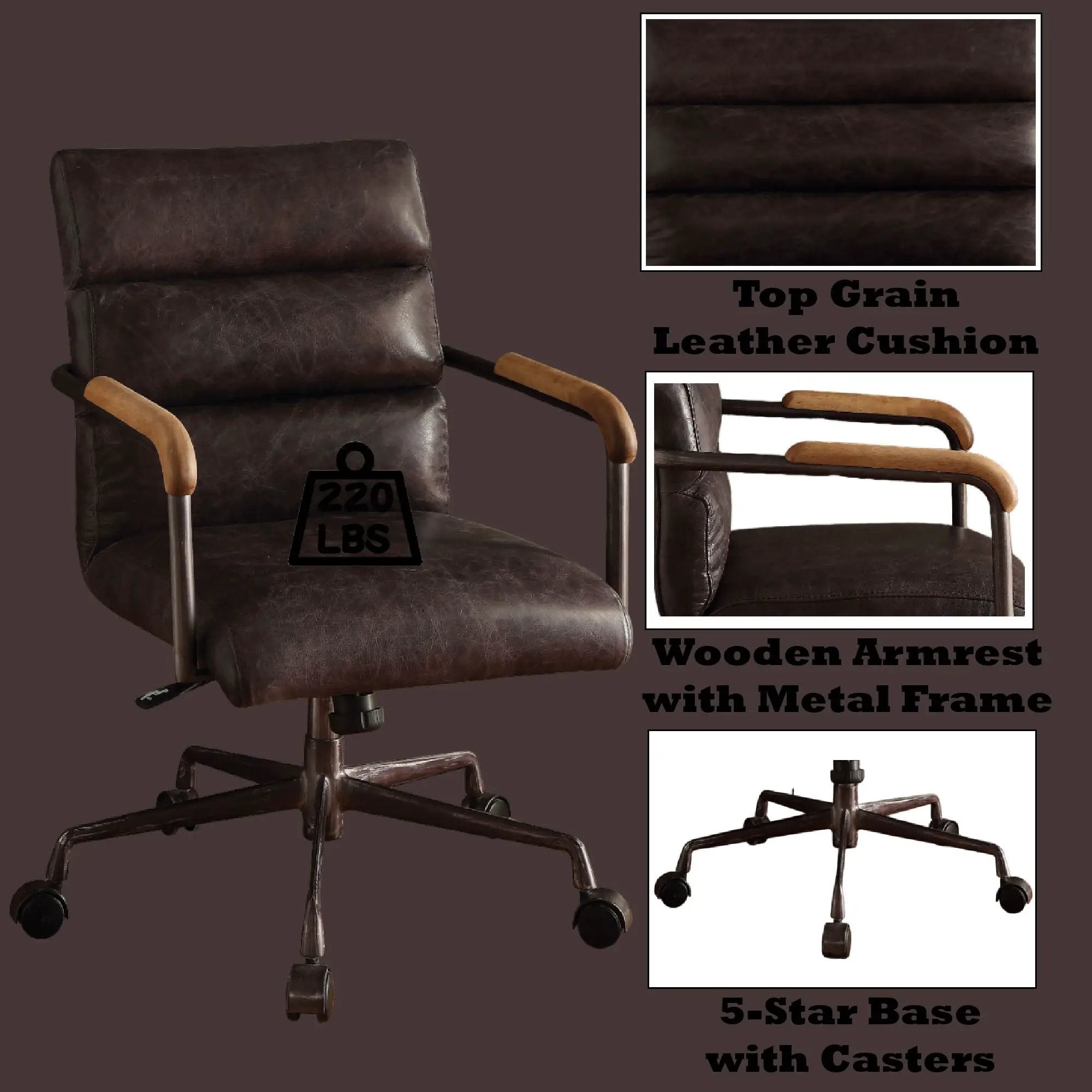 Harith Retro Top Grain Office Chair by HouseOfZazla
