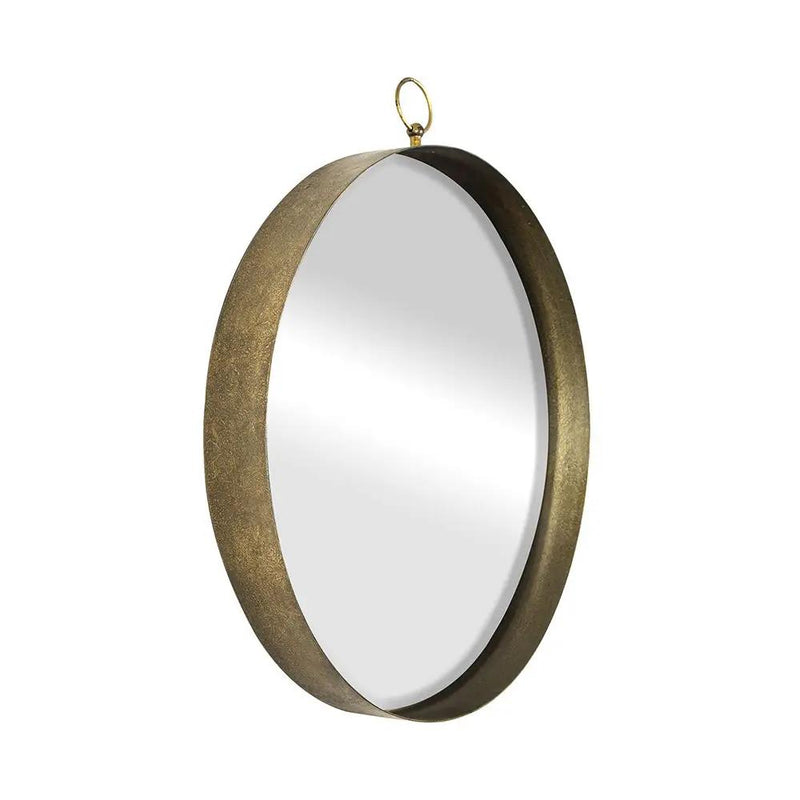 Round Mirror, Circle Mirror With Iron Frame For Living Room Bedroom Vanity Entryway, Hallway by HouseOfZazla
