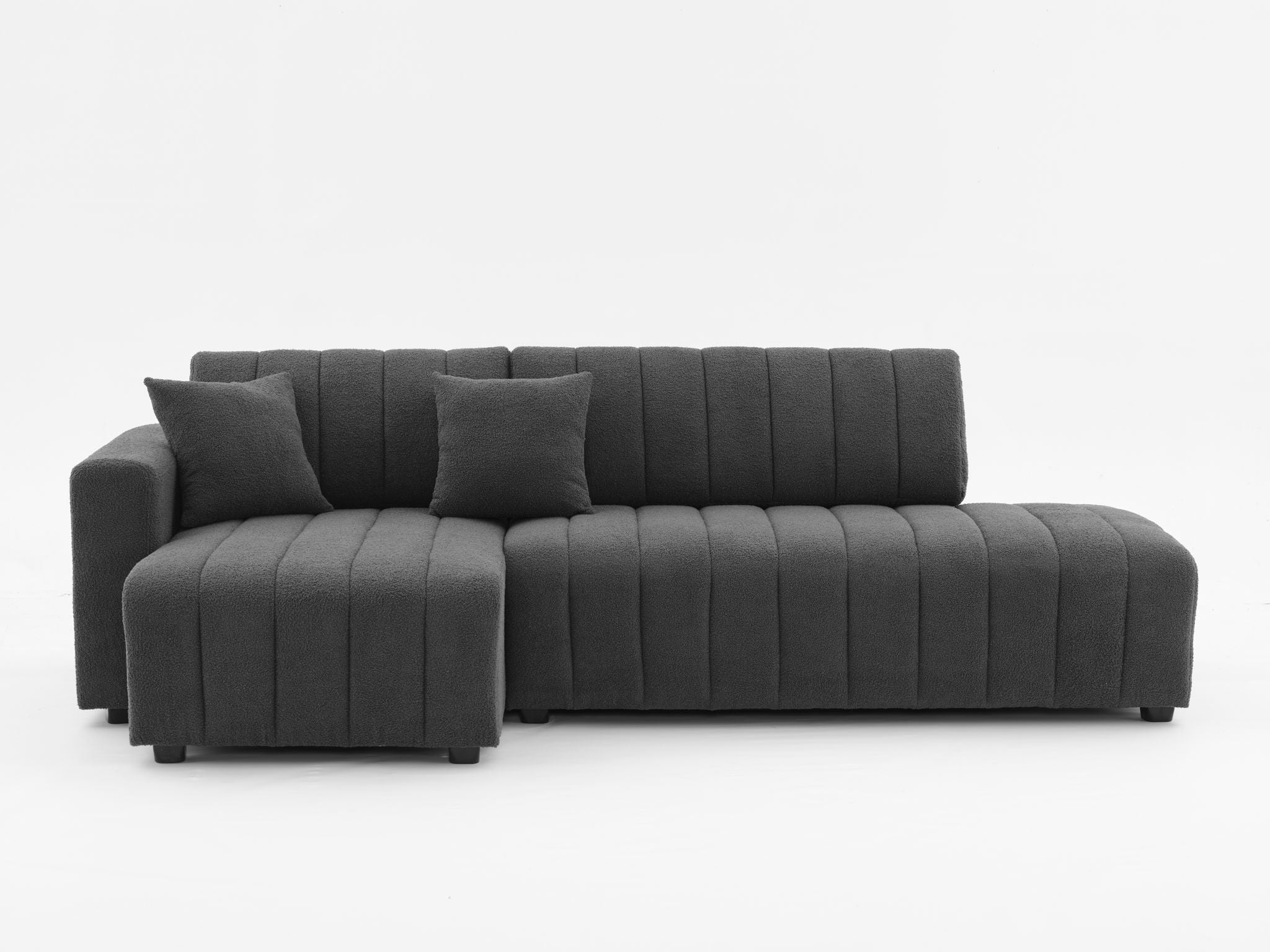 Jessica - Lamb Wool Sectional Sofa With Chaise by HouseOfZazla