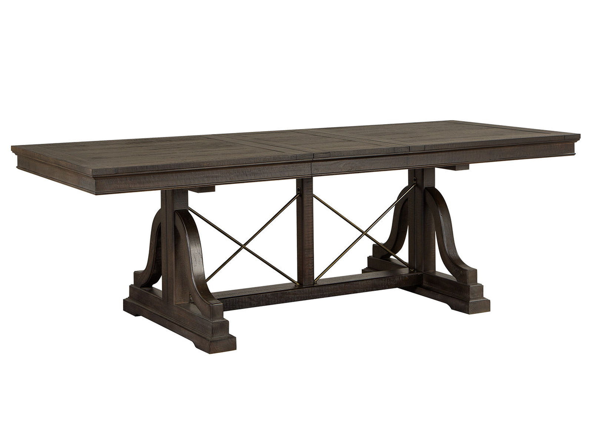 Westley Falls - Trestle Dining Table - Graphite, photo 2 of 7