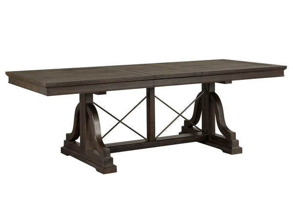 Westley Falls - Trestle Dining Table - Graphite, photo 2 of 7
