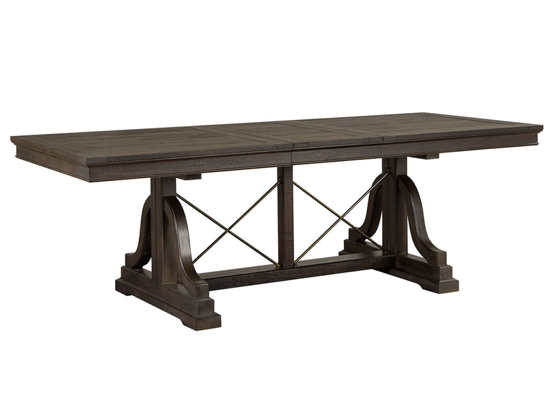 Westley Falls - Trestle Dining Table - Graphite, photo 2 of 7