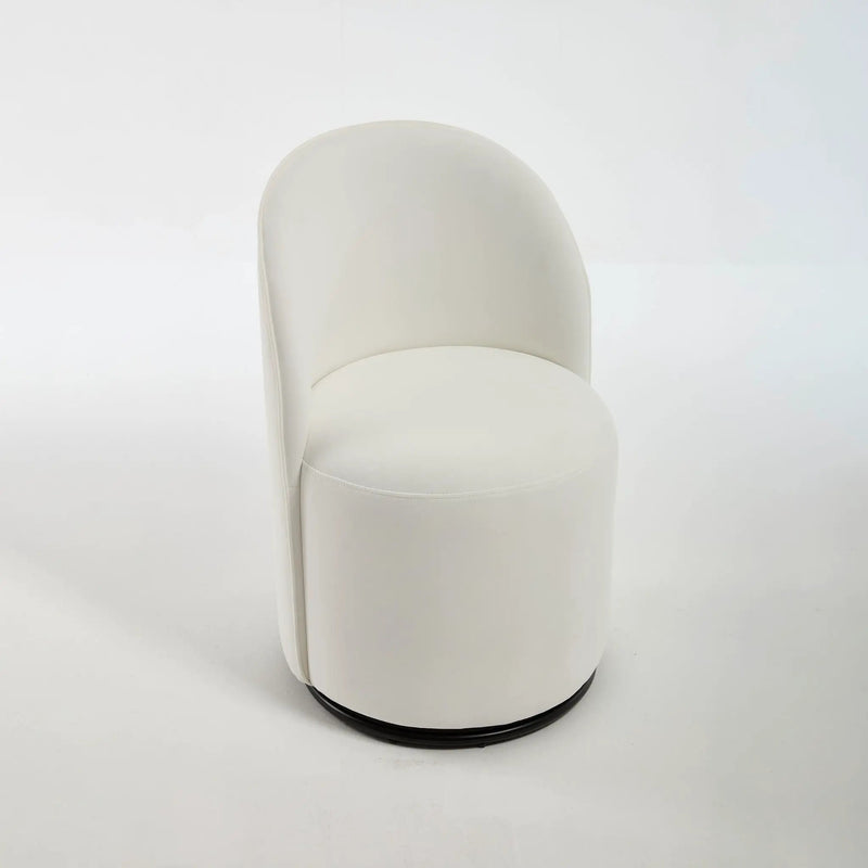 360 Degree Swivel Armless Dining Barrel Chair by Unique Piece Furniture