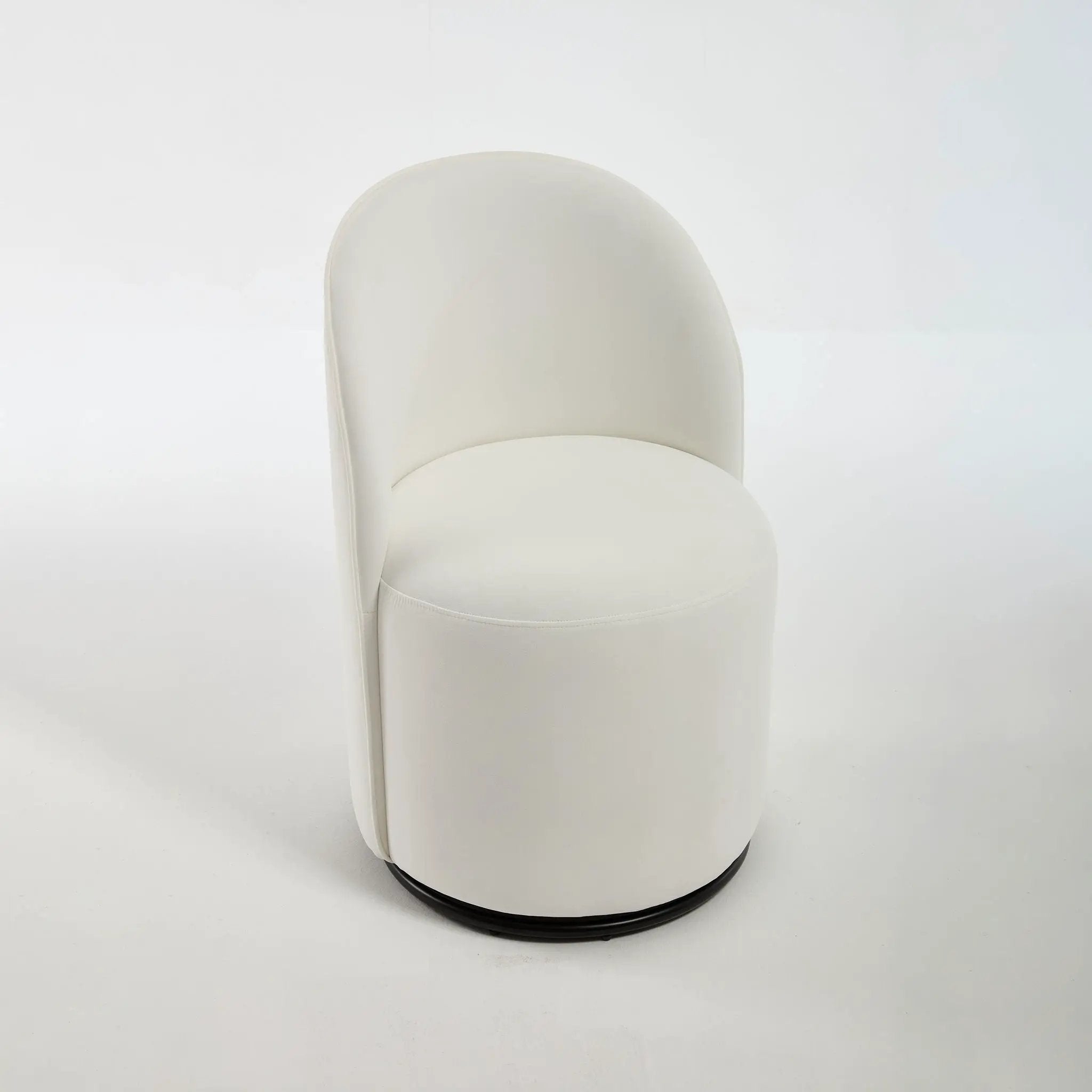 360 Degree Swivel Armless Dining Barrel Chair by Unique Piece Furniture