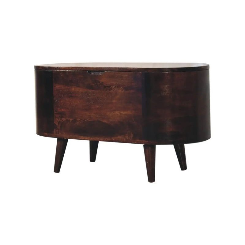 Solid Wood Light Rounded Lid-up Blanket Box by HouseOfZazla
