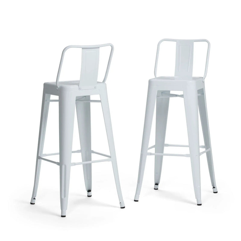 Rayne - Curved Back Metal Stool (Set of 2) by Unique Piece Furniture