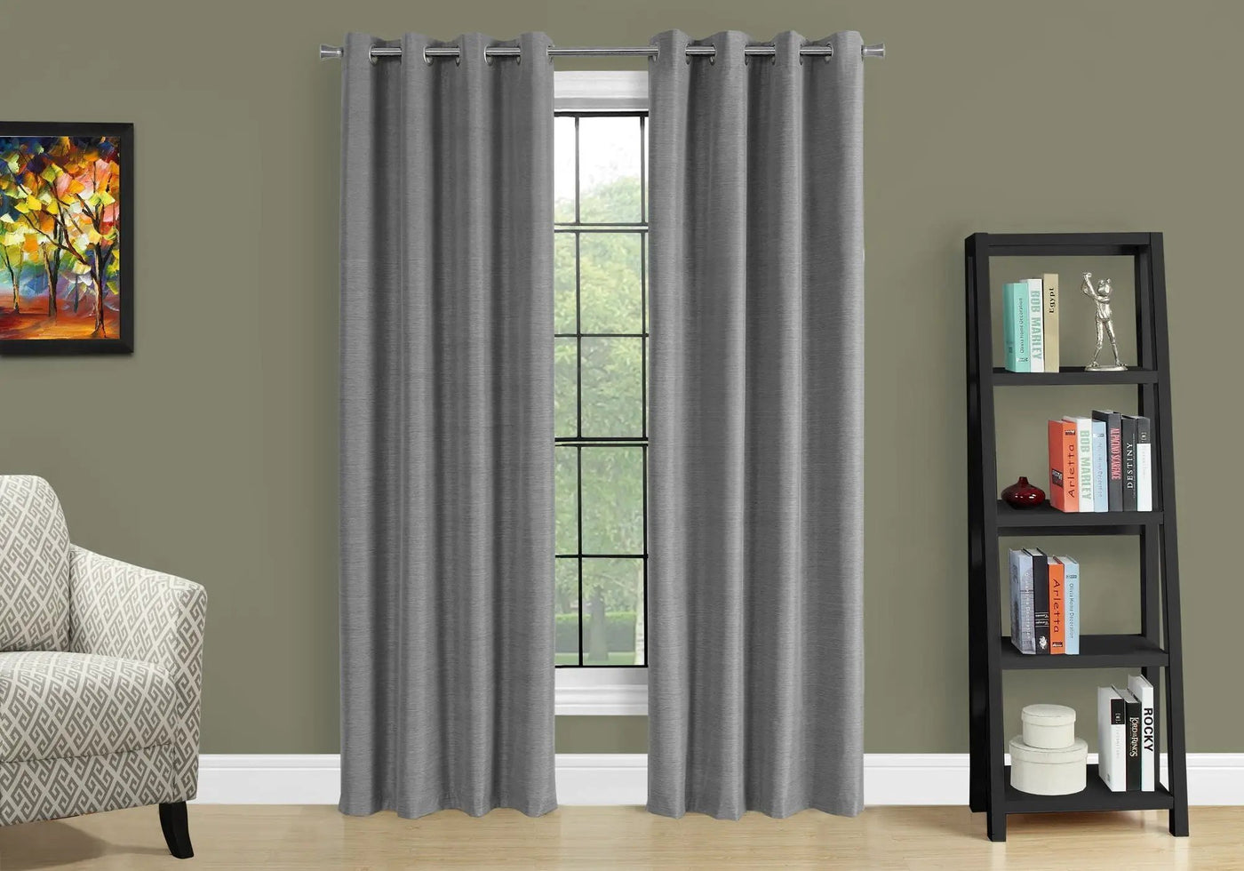 2 Pieces Set Room Darkening Curtain Panels with Grommet - Contemporary Style by HouseOfZazla